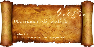 Obernauer Özséb névjegykártya